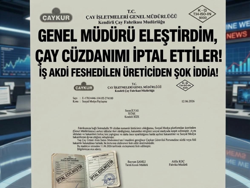 “Genel Müdürü Eleştirdim, Çay Cüzdanımı İptal Ettiler” 